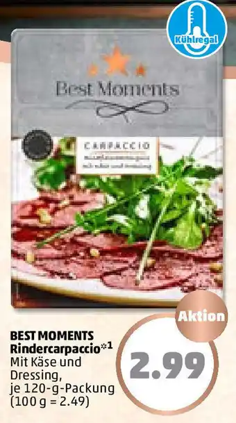 PENNY Best Moments Rindercarpaccio 120g Packung Angebot