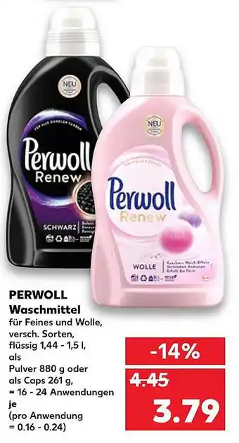 Kaufland Perwoll Waschmittel Angebot