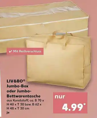 Kaufland Liv&bo Jumbo-box Oder Jumbo-bettwarentasche Angebot