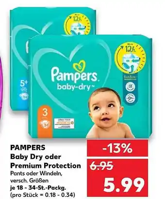 Kaufland Pampers Baby Dry Oder Premium Protection Angebot