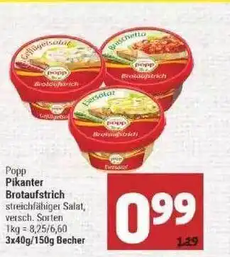 Marktkauf Popp Pikanter Brötaufstrich Angebot