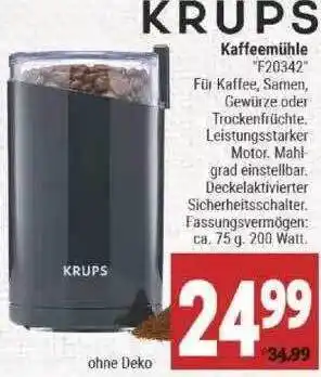 Marktkauf Krups Kaffeemühle Angebot