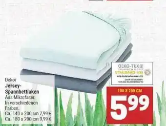 Marktkauf Dekor Jersey Spannbettlaken Angebot