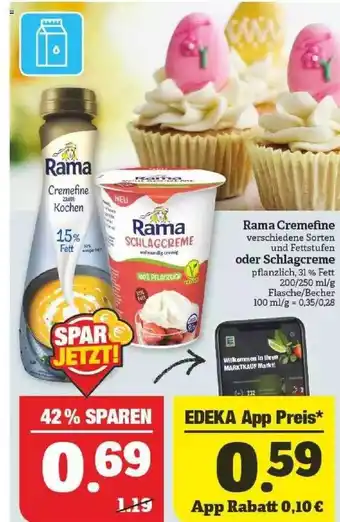 Marktkauf Rama Cremefine Oder Schlagcreme Angebot