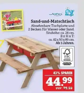 Marktkauf John Sand Und Matschtisch Angebot