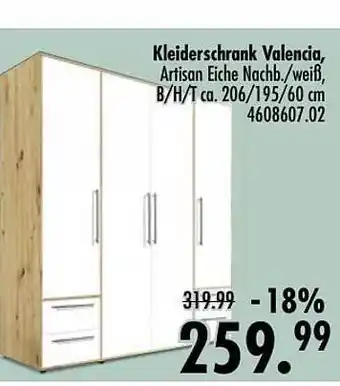 Möbel Boss Kleiderschrank Valencia Angebot