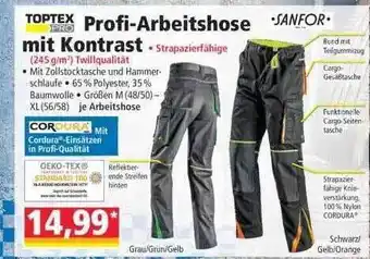 Norma Toptex Profi-arbeitshose Mit Kontrast Angebot