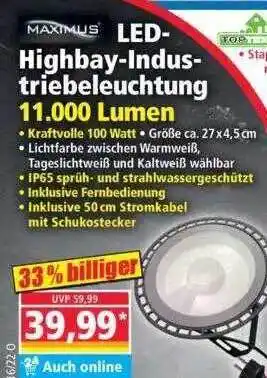 Norma Maximus Led-highbay-industriebeleuchtung Angebot