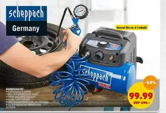 PENNY Scheppach Kompressor 6l Angebot