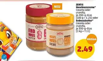 PENNY Zentis Haselnusscreme Oder Erdnussbutter Angebot