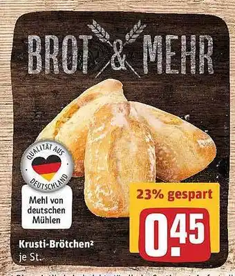 REWE Krusti-brötchen Angebot