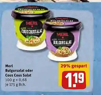 REWE Kaufpark Merl Bulgursalat Oder Cous Cous Salat Angebot