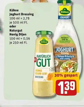 REWE Kaufpark Kühne Joghurt Dressing Oder Naturgurt Honig Dijon Angebot