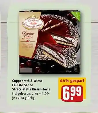 REWE Kaufpark Coppenrath & Wiese Feinste Sahne Stracciatella Kirsch-torte Angebot