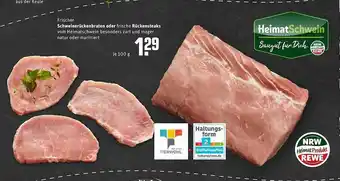 REWE Kaufpark Frischer Schweinerückenbraten Oder Rückensteaks Angebot