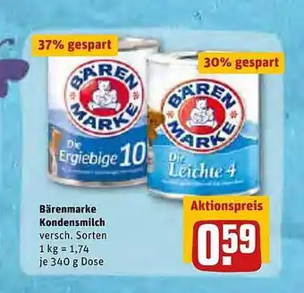 REWE Kaufpark Bärenmarke Kondensmilch Angebot