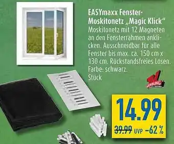 diska Easymaxx Fenster Moskitonetz „magic Klick” Angebot