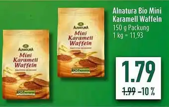 diska Alnatura Bio Mini Karamel Waffeln Angebot