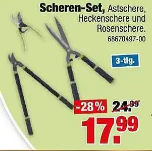 SB Lagerkauf Scheren-set Angebot