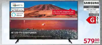 Selgros Samsung 4k Led-tv Gu65tu6979 Angebot