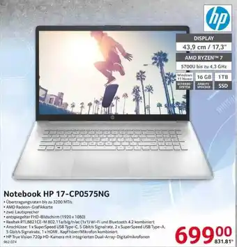 Selgros Notebook Hp 17-cp0575ng Angebot