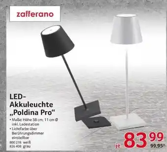 Selgros Zafferano Led-akkuleuchte „poldina Pro“ Angebot