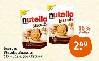 tegut Ferrero Nutella Biscuits Angebot