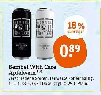 tegut Bembel With Care Apfelwein Angebot