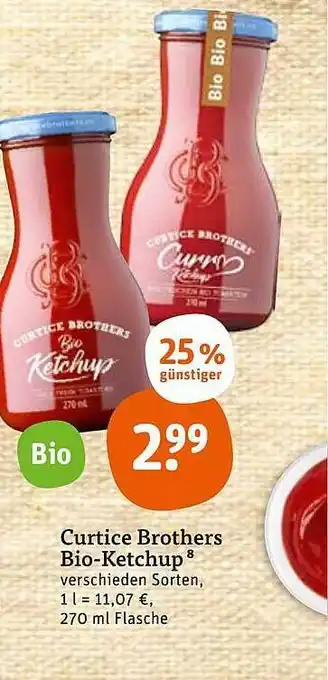 tegut Curtice Brothers Bio-ketchup Angebot