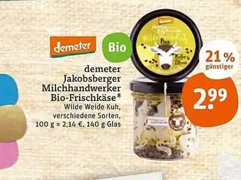 tegut Demeter Jakobsberger Milchhandwerker Bio-frischkäse Angebot