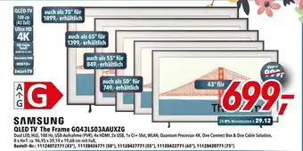 dodenhof Samsung Qled Tv The Frame Gq43ls03aauxzg Angebot