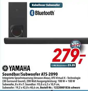 dodenhof Yamaha Soundbar Oder Subwoofer Ats-2090 Angebot