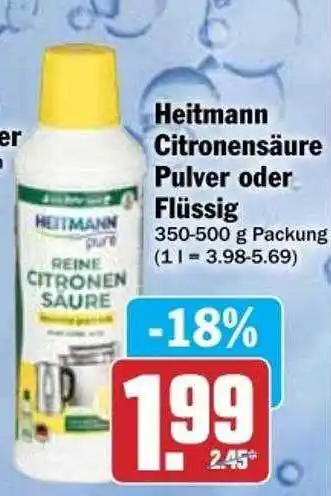 dodenhof Heitmann Citronensäure Pulver Oder Flüssig Angebot