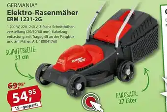 Sonderpreis Baumarkt Germania Elektro-rasenmäher Erm 1231-2g Angebot