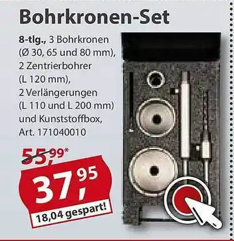 Sonderpreis Baumarkt Bohrkronen-set Angebot