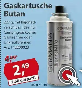 Sonderpreis Baumarkt Gaskartusche Butan Angebot