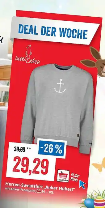 Stolz Lusel Leben Herren-sweatshirt „anker Hubert“ Angebot