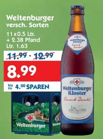 Hol'ab Getränkemarkt Weltenburger 11x0,5L Angebot