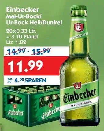 Hol'ab Getränkemarkt Einbecker Mai-Ur-Bock/Ur-Bock Hell/Dunkel 20x0,33L Angebot