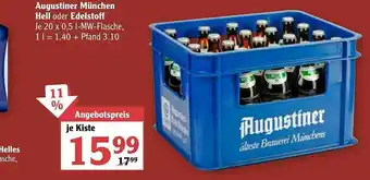 Globus Augustiner München Hell Oder Edelstoff Angebot