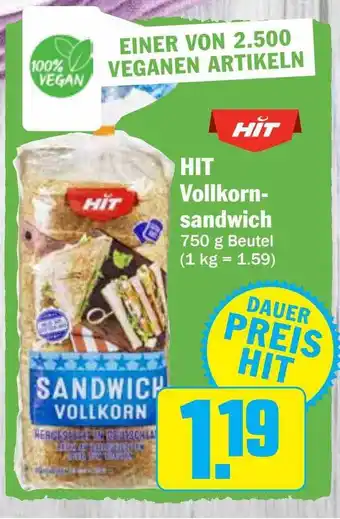 Hit Hit Vollkorn Sandwich Angebot