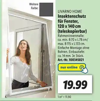 Lidl Livarno Home Insektenschutz Für Fenster Angebot