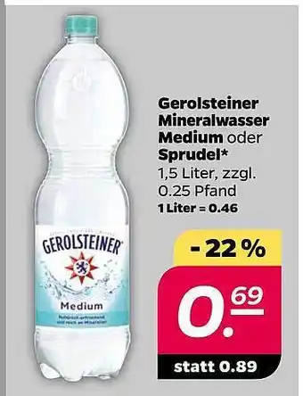 NETTO Gerolsteiner Minerlwasser Medium Oder Sprudel Angebot