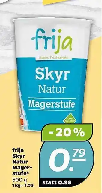 NETTO Frija Skyr Natur Magerstufe Angebot