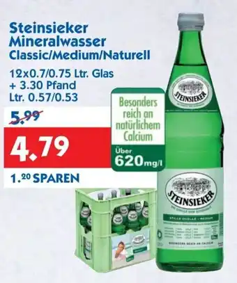 Hol'ab Getränkemarkt Steinsieker Mineralwasser 12x0,7/0,75L Angebot