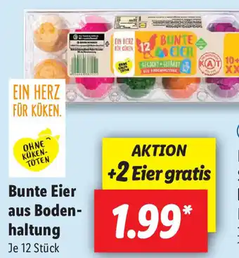 Lidl Bunte Eier aus Bodenhaltung 12 Stück Angebot