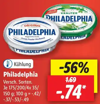 Lidl Philadelphia 175/200/4x35/150g Angebot