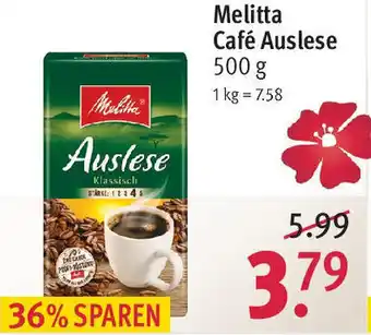 Rossmann Melitta Café Auslese 500g Angebot