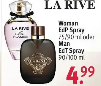 Rossmann La Rive Woman EdP Spray 75/90 ml oder Man EdT Spray 90/100 ml Angebot