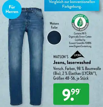 Aldi Süd Watson's Jeans, laserwashed Angebot